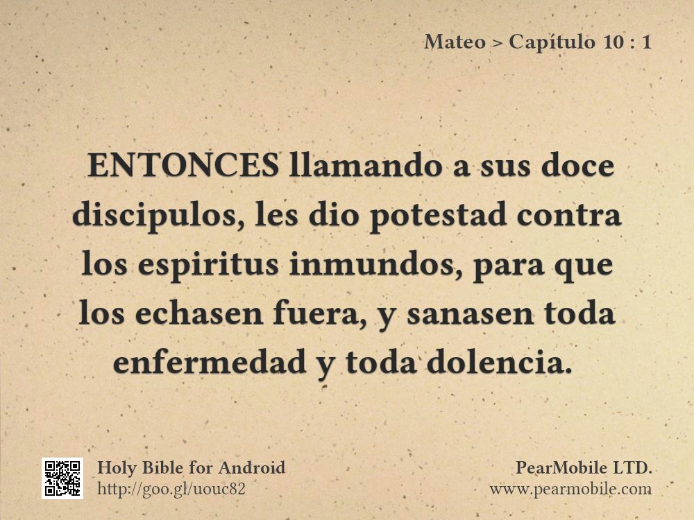 Mateo, Capítulo 10:1